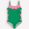 Appliqué Swimsuit Pea Green/Sorbet Pink Daisy Appliqué Swimsuit Pea Green/Sorbet Pink Daisy