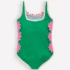 Appliqué Swimsuit Pea Green/Sorbet Pink Daisy Appliqué Swimsuit Pea Green/Sorbet Pink Daisy