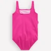 Appliqué Swimsuit Pink Peacock