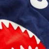 Appliqué Towelling Throw-on Navy Shark