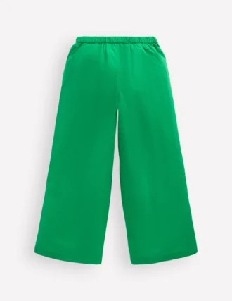 Applique Pull-on Pants Green Flamingos