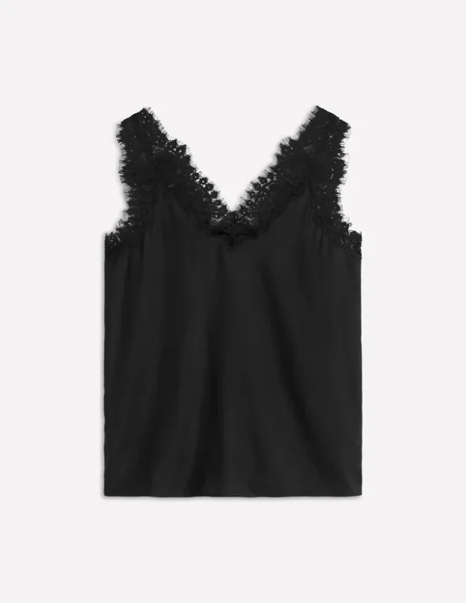 Ara Silk Blend Lace Cami Black Ara Silk Blend Lace Cami Black