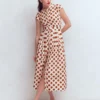 Arabella Cotton Maxi Dress Ginger, Painted Dot