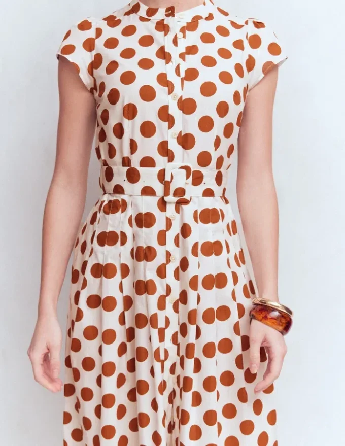 Arabella Cotton Maxi Dress Ginger, Painted Dot