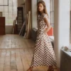 Arabella Cotton Maxi Dress Ginger, Painted Dot