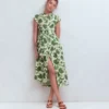 Arabella Cotton Maxi Dress Green Elegant Blossom Arabella Cotton Maxi Dress Green Elegant Blossom
