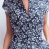 Arabella Cotton Maxi Dress Navy, Decorative Blossom Arabella Cotton Maxi Dress Navy, Decorative Blossom