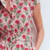 Arabella Cotton Maxi Dress Pink Carnation Stem Arabella Cotton Maxi Dress Pink Carnation Stem