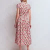Arabella Cotton Maxi Dress Pink Carnation Stem Arabella Cotton Maxi Dress Pink Carnation Stem