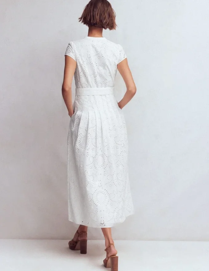 Arabella Cotton Maxi Dress White Broderie Arabella Cotton Maxi Dress White Broderie