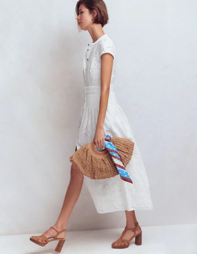 Arabella Cotton Maxi Dress White Broderie Arabella Cotton Maxi Dress White Broderie