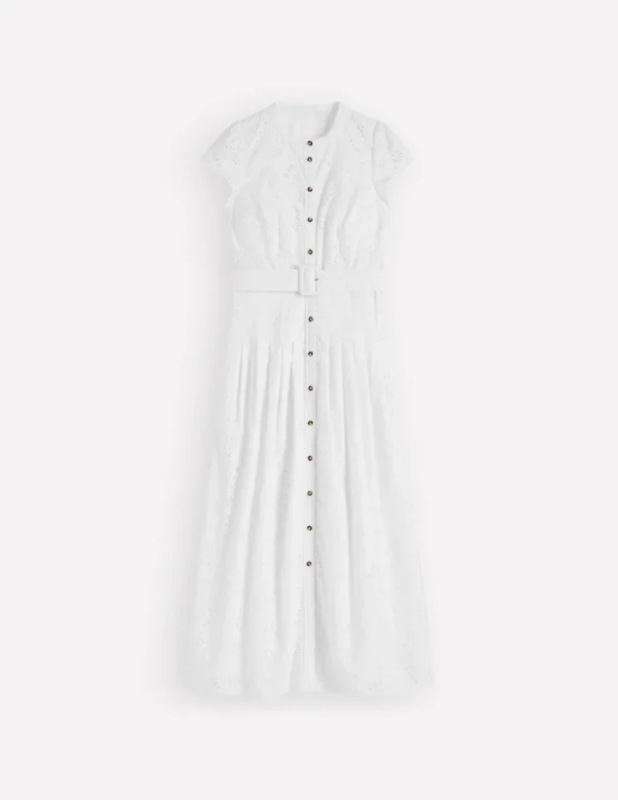 Arabella Cotton Maxi Dress White Broderie Arabella Cotton Maxi Dress White Broderie