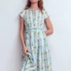 Arabella Linen Blend Dress Ice Cube Blue, Blossom Trail Arabella Linen Blend Dress Ice Cube Blue, Blossom Trail