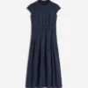 Arabella Linen Blend Dress Navy Arabella Linen Blend Dress Navy