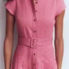 Arabella Linen Blend Dress Pink Heather Arabella Linen Blend Dress Pink Heather