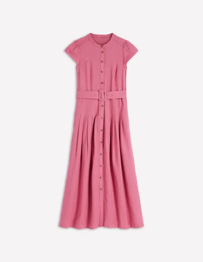 Arabella Linen Blend Dress Pink Heather Arabella Linen Blend Dress Pink Heather