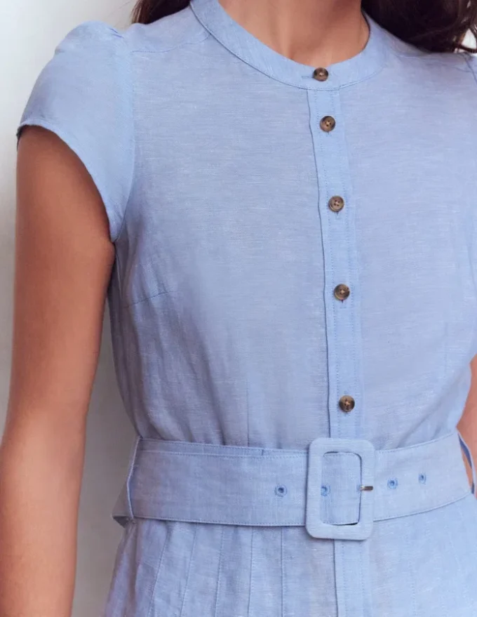 Arabella Short Linen Dress Chambray Arabella Short Linen Dress Chambray