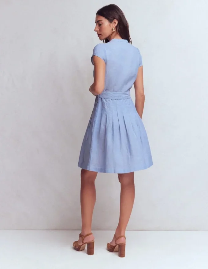 Arabella Short Linen Dress Chambray Arabella Short Linen Dress Chambray