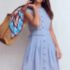 Arabella Short Linen Dress Chambray Arabella Short Linen Dress Chambray