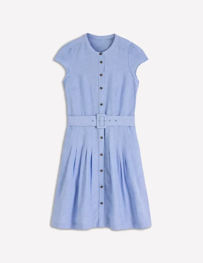 Arabella Short Linen Dress Chambray Arabella Short Linen Dress Chambray