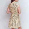 Arabella Short Linen Dress Ivory Painted Dot Spaced Arabella Short Linen Dress Ivory Painted Dot Spaced