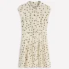 Arabella Short Linen Dress Ivory Painted Dot Spaced Arabella Short Linen Dress Ivory Painted Dot Spaced