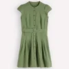 Arabella Short Linen Dress Safari Green Arabella Short Linen Dress Safari Green