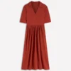 Aria Collared Jersey Dress Burnt Orange Aria Collared Jersey Dress Burnt Orange