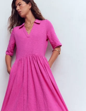 Aria Collared Jersey Dress Passion Flower