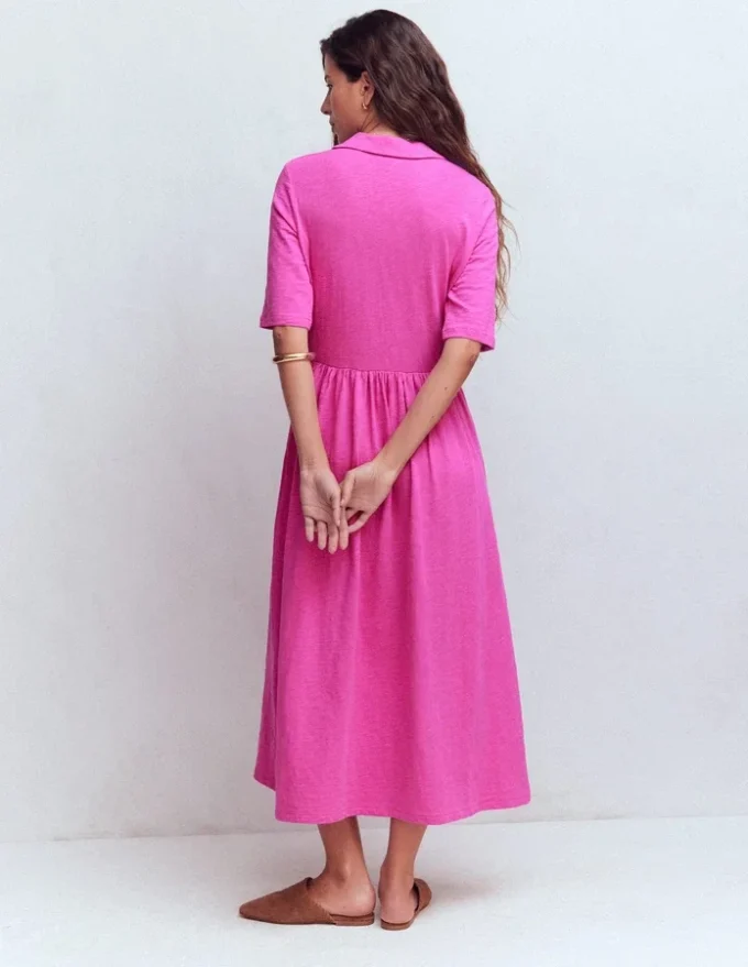 Aria Collared Jersey Dress Passion Flower Aria Collared Jersey Dress Passion Flower