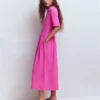 Aria Collared Jersey Dress Passion Flower Aria Collared Jersey Dress Passion Flower