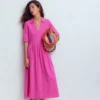Aria Collared Jersey Dress Passion Flower Aria Collared Jersey Dress Passion Flower