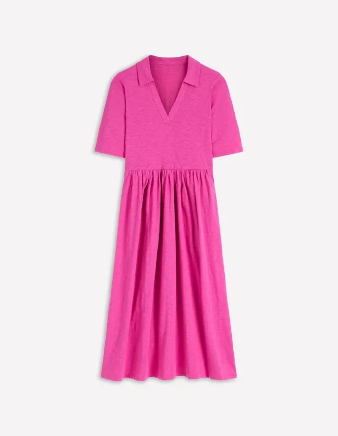 Aria Collared Jersey Dress Passion Flower Aria Collared Jersey Dress Passion Flower