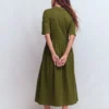 Aria Collared Jersey Dress Promenade Green Aria Collared Jersey Dress Promenade Green
