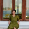 Aria Collared Jersey Dress Promenade Green Aria Collared Jersey Dress Promenade Green