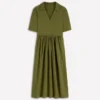 Aria Collared Jersey Dress Promenade Green Aria Collared Jersey Dress Promenade Green