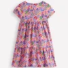 Ariel Twirly Jersey Dress Meadowsweet Pink Garden Floral Ariel Twirly Jersey Dress Meadowsweet Pink Garden Floral