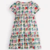 Ariel Twirly Jersey Dress Multi Elephant Woodblock Ariel Twirly Jersey Dress Multi Elephant Woodblock