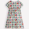 Ariel Twirly Jersey Dress Multi Elephant Woodblock Ariel Twirly Jersey Dress Multi Elephant Woodblock