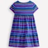 Ariel Twirly Jersey Dress Multi Stripe