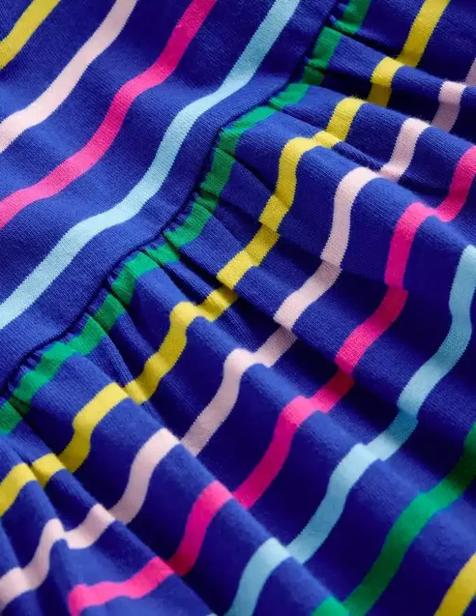 Ariel Twirly Jersey Dress Multi Stripe