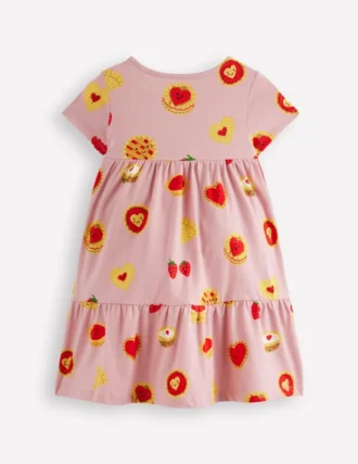 Ariel Twirly Jersey Dress Vintage Pink Sweet Treats