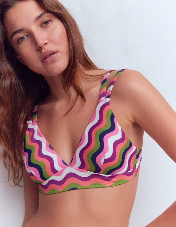 Arles Bikini Top Multi, Wavy Stripe Arles Bikini Top Multi, Wavy Stripe