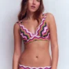 Arles Bikini Top Multi, Wavy Stripe Arles Bikini Top Multi, Wavy Stripe