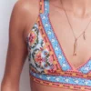 Arles Bikini Top Pink, Ornamental Trellis
