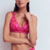 Arles Bikini Top Salsa, Ornamental Foliage