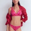 Arles Bikini Top Salsa, Ornamental Foliage