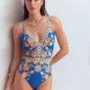 Arles Swimsuit Blue, Blossom Elegance Arles Swimsuit Blue, Blossom Elegance