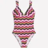Arles Swimsuit Multi, Wavy Stripe