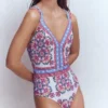 Arles Swimsuit Pink, Ornamental Trellis Arles Swimsuit Pink, Ornamental Trellis